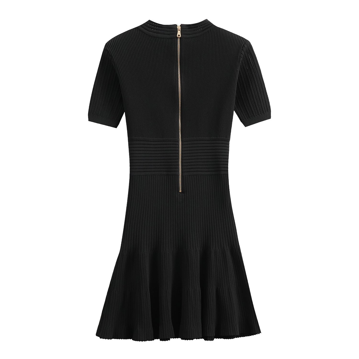 Pre Order:  V-Neck Waist Cinched Knitted Dress