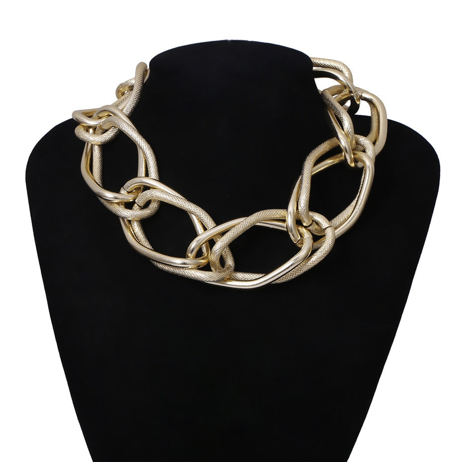 Pre Order:  Chunky Multilayer Textured Chain Necklace