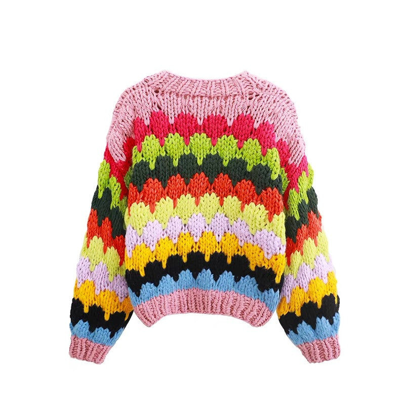 Colorful Bohemian Handmade Bulky Cardigan