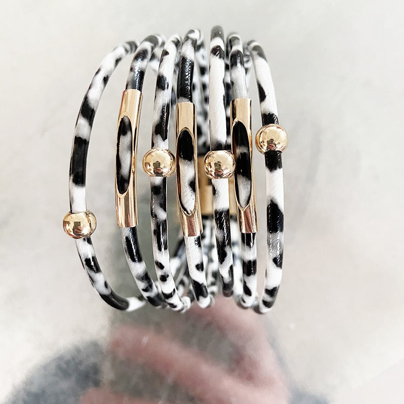 Pre Order:  Leopard Print Loops Magnetic Bracelet