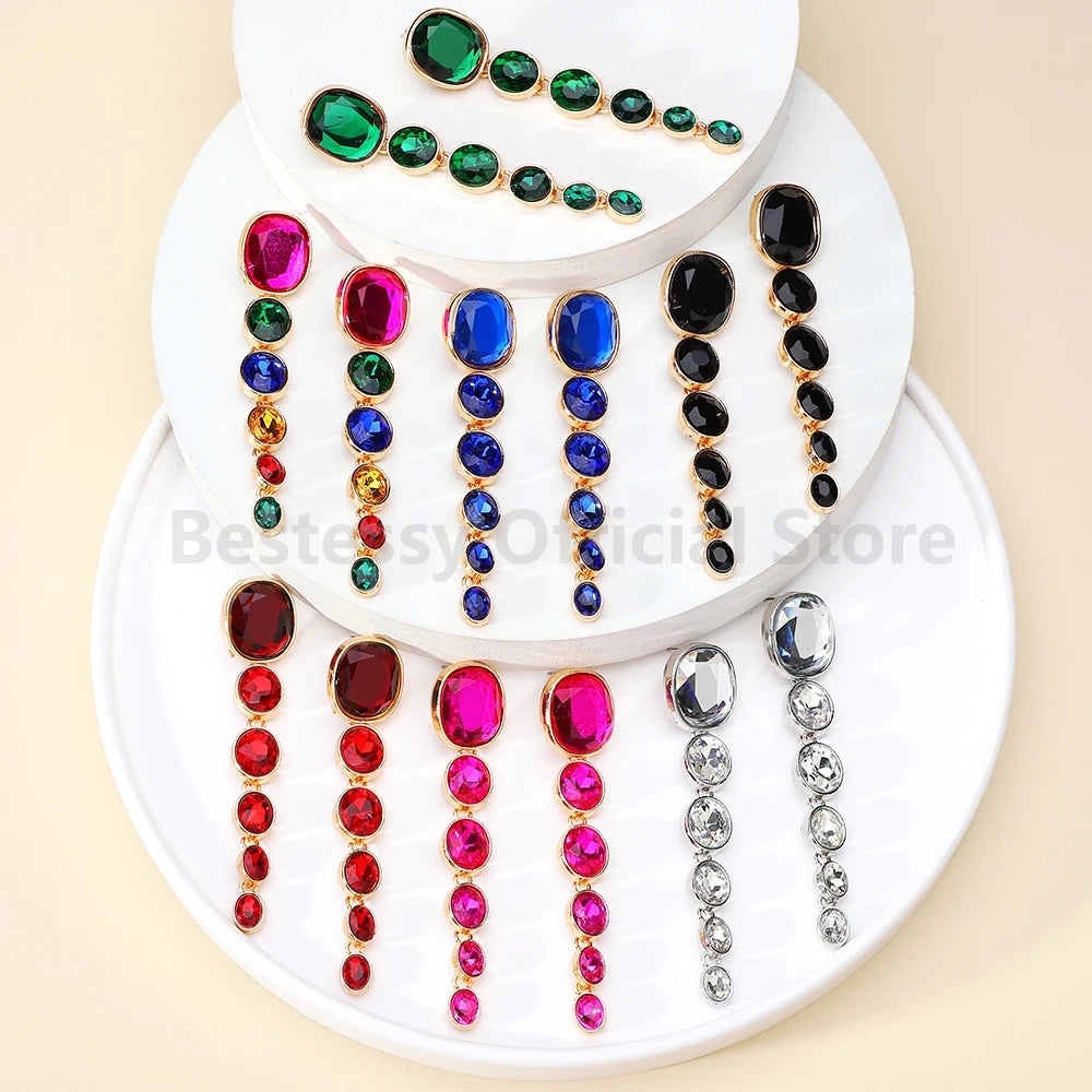 Pre Order:  Multicolor Oval Drop Earrings