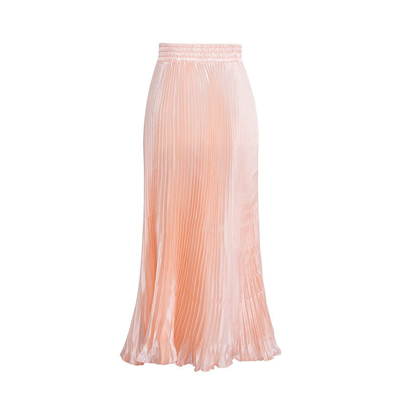 Pre Order:  Glossy Pleated Accordion Skirt