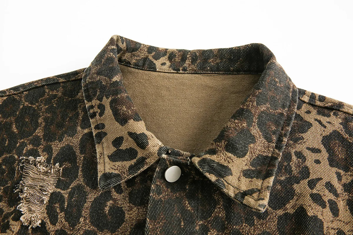 Pre Order:  Leopard Print Cotton Jacket