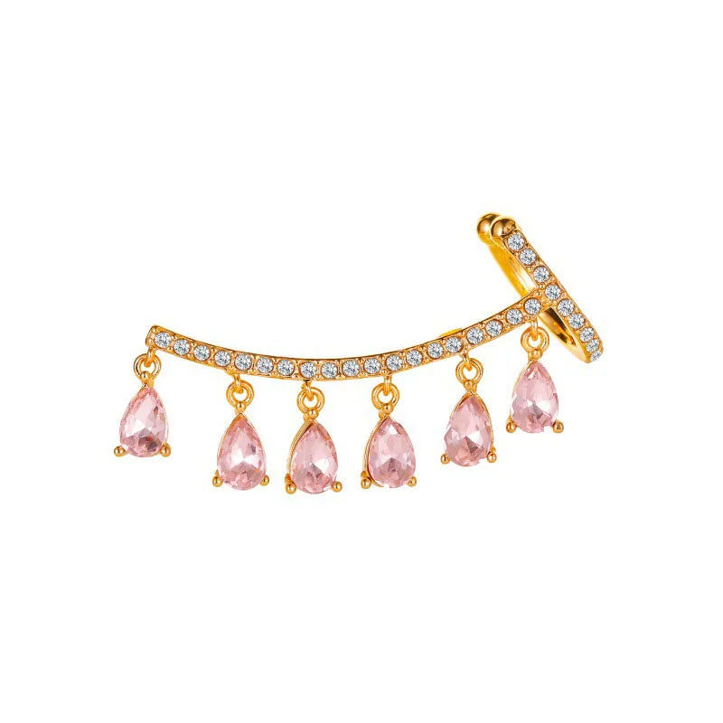 Pre Order:  One Piece Crystal Inlay Stud Earring