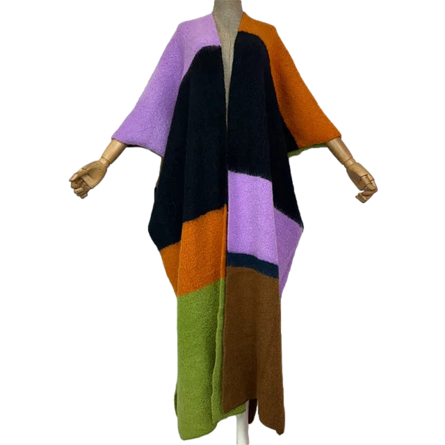 Pre Order:  Warm Colorful Vibe Maxi Cardigan - WINI