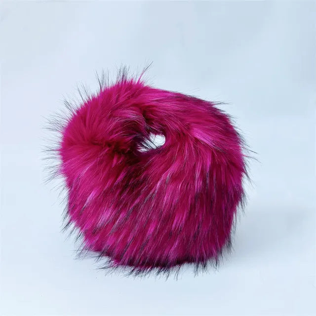 Pre Order:  Fluffy Faux Fur Round Handbag