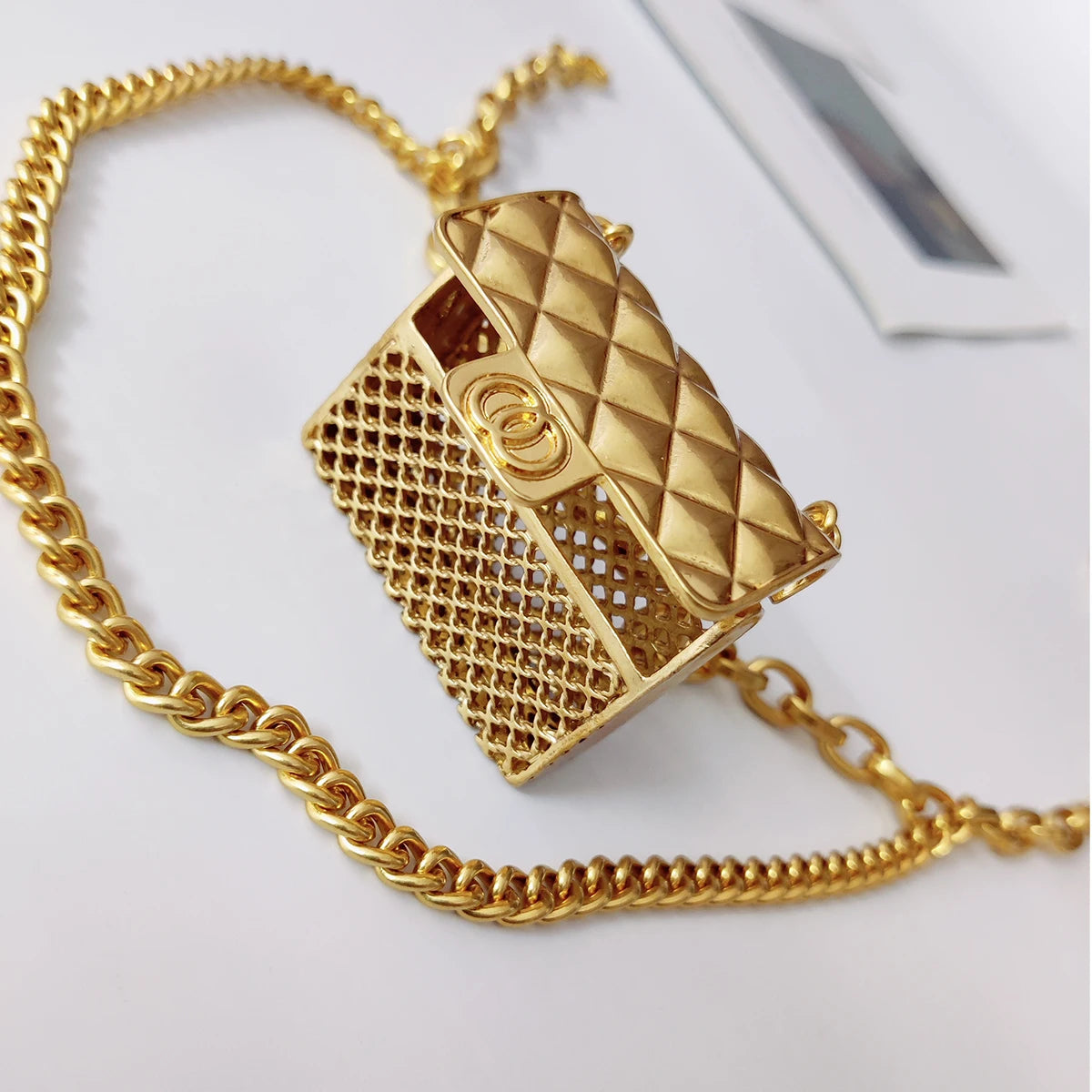 Pre Order:  Metal Chain Strap Micro Bag