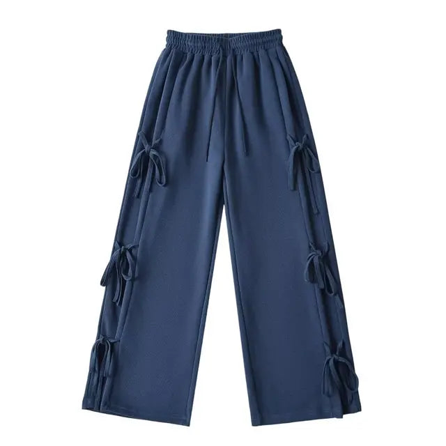 Pre Order:  Bow Tie High Elastic Waist Pants