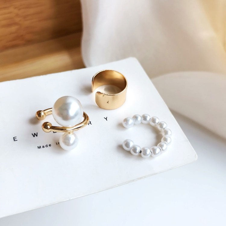 Pre Order:  Pearl Ear Clip Three Piece Set