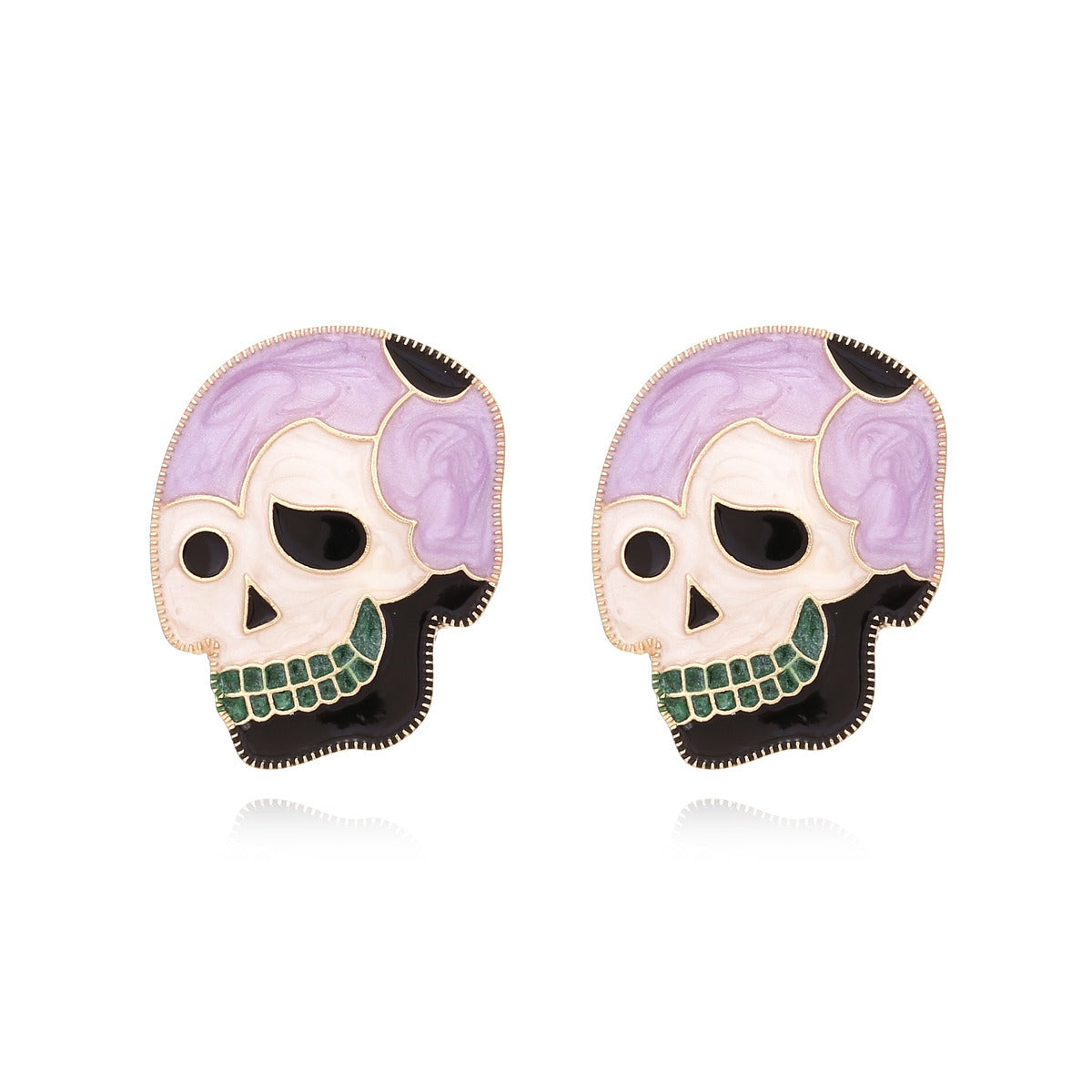 Pre Order:  Alloy Drip Oil Skeleton Earrings