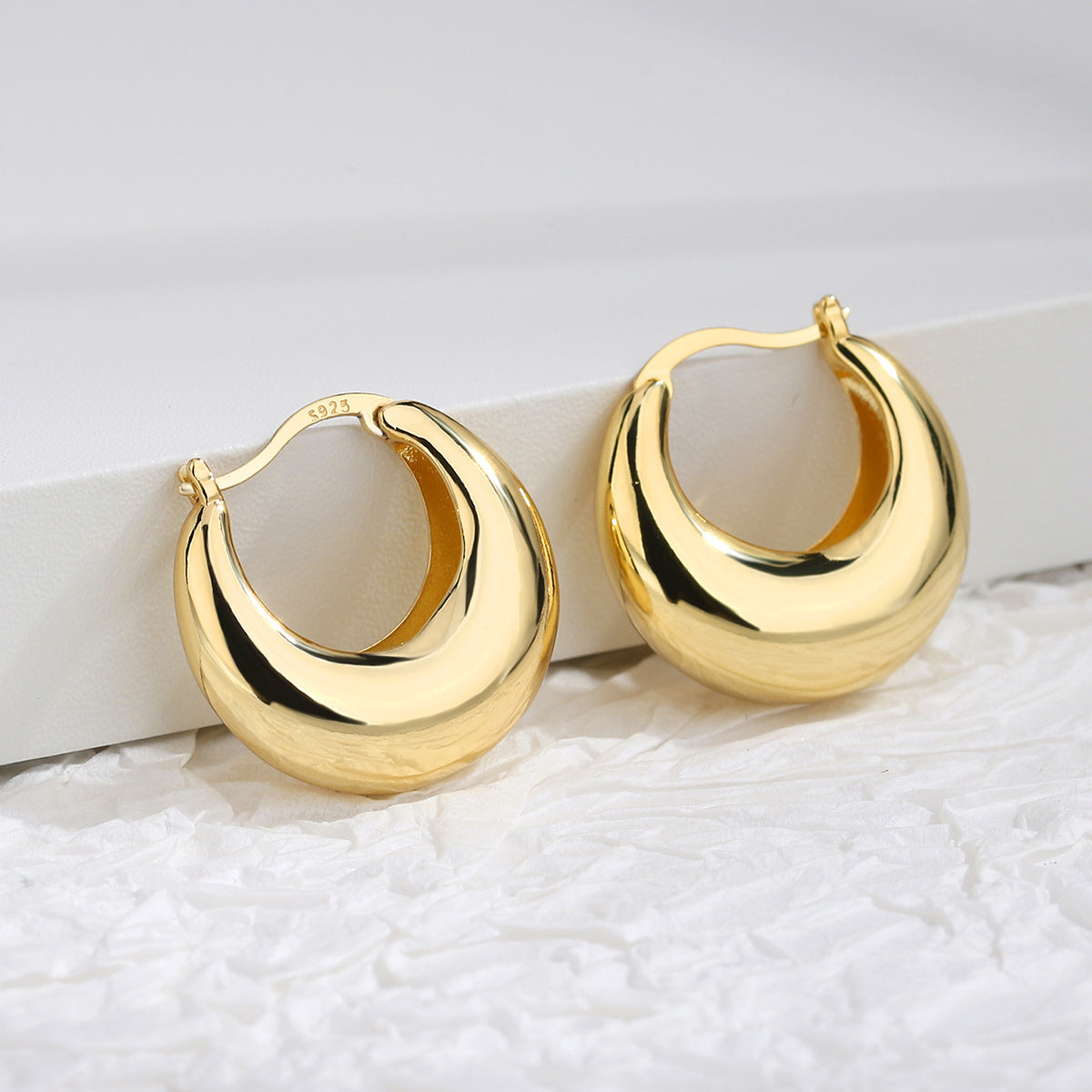 Pre Order:  Smooth Round Hoop Earrings