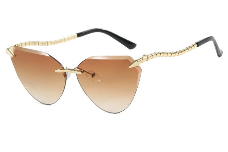 Pre Order:  Snake Rimless Cat Eye Sunglasses