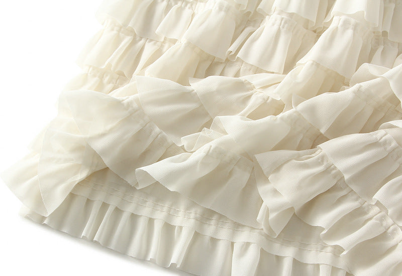 Pre Order:  Multilayer Ruffled Midi Cake Skirt