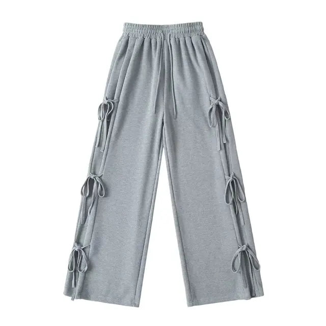 Pre Order:  Bow Tie High Elastic Waist Pants