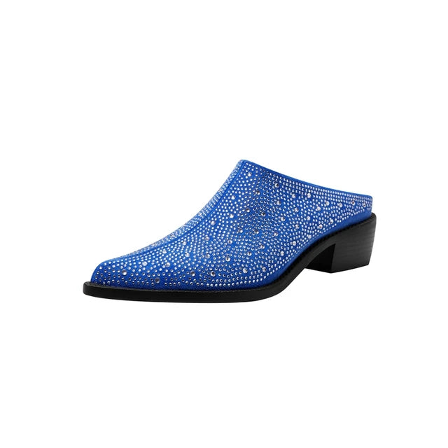 Pre Order:  Rhinestones Medium Heels Mules