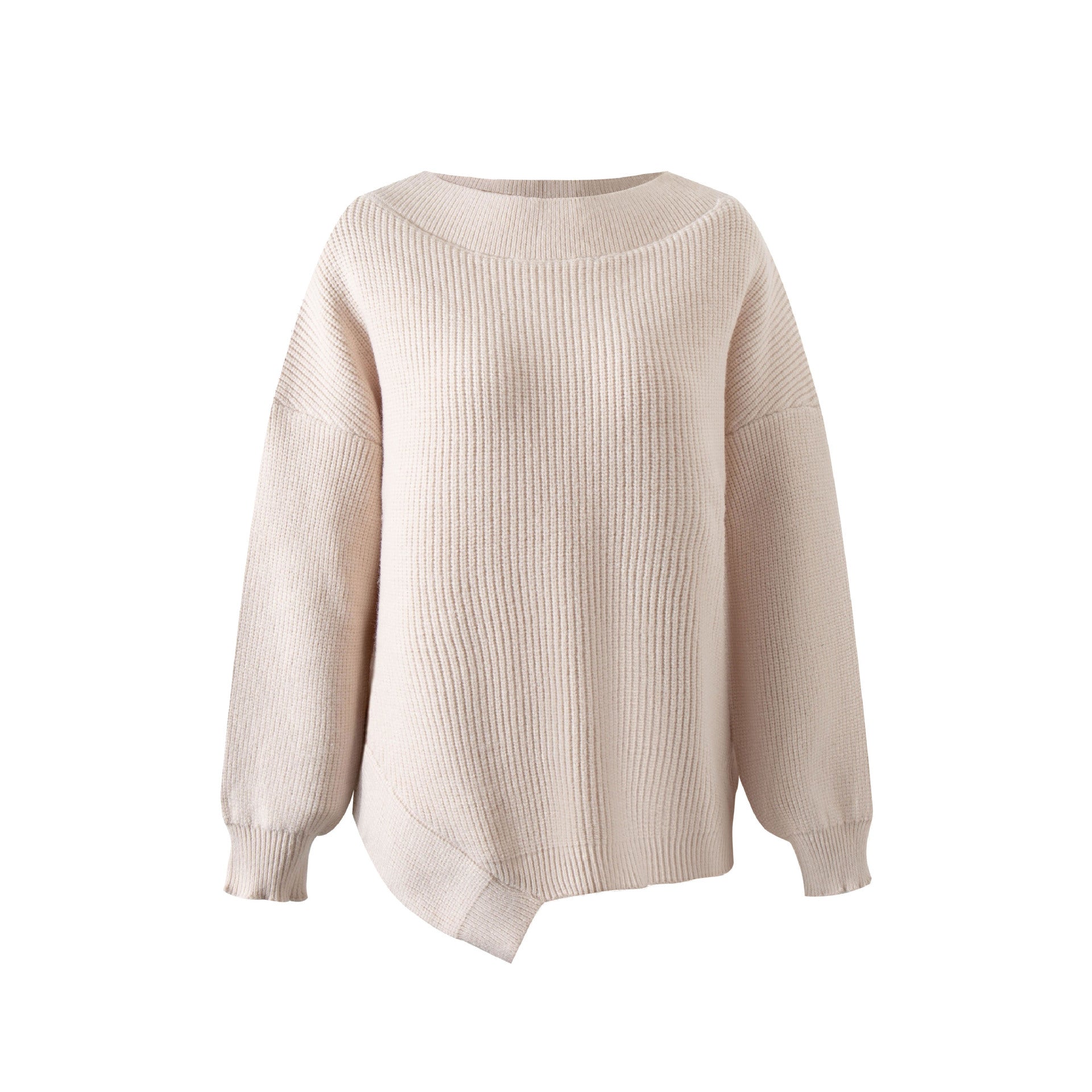 Pre Order: Loose Elastic Thread Irregular Knitting Sweater