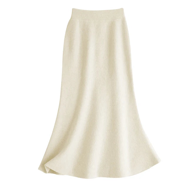 Pre Order:  Solid Nudes Mid-Calf Skirt