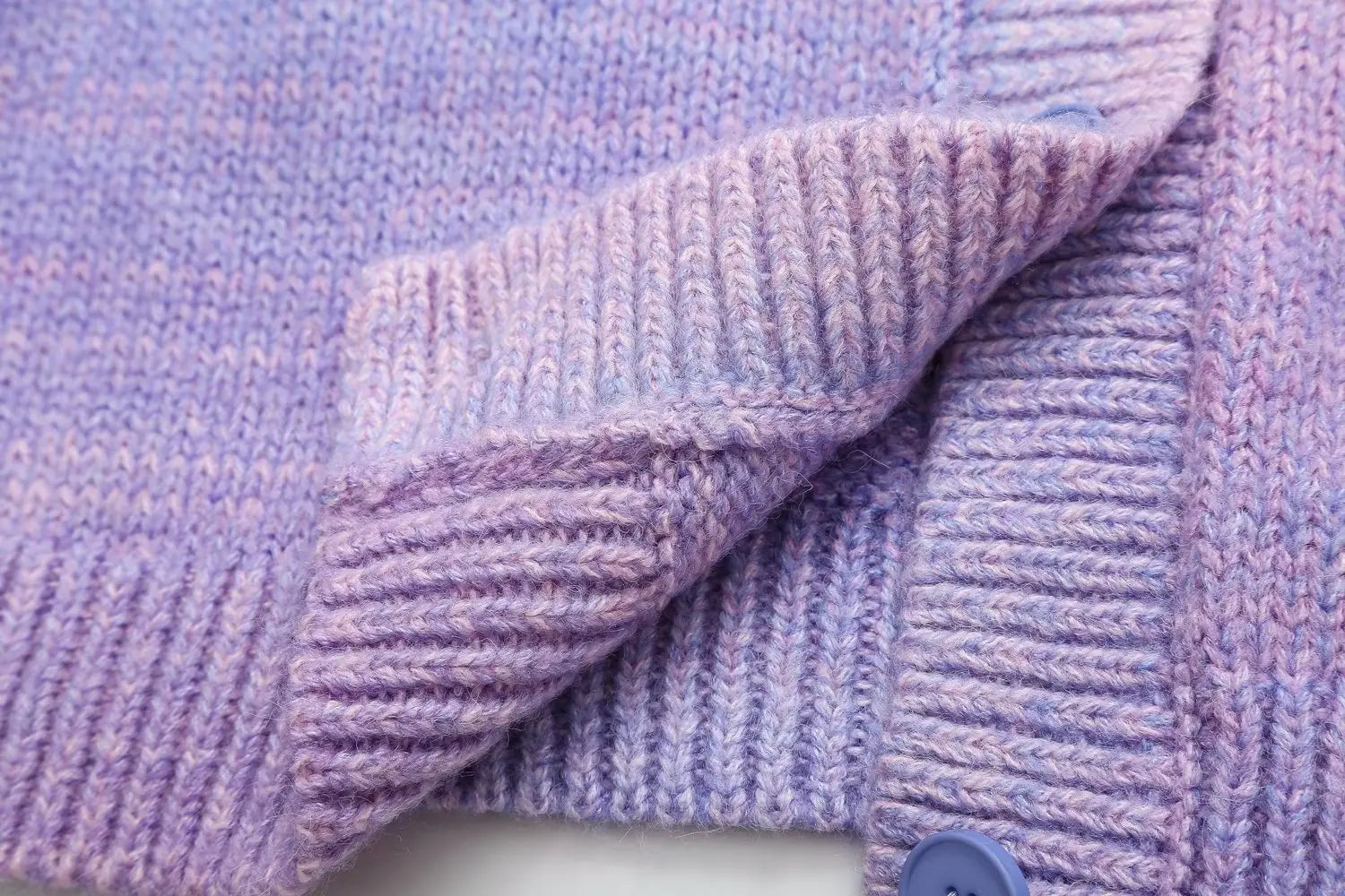 Pre Order:  Purple Knitted V-Neck Cardigan Sweater