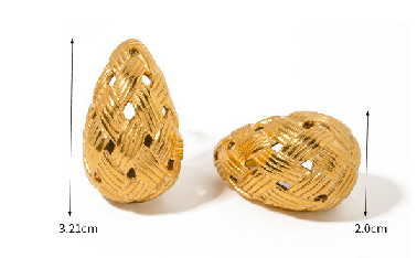 Pre Order:  Hive Weave Texture Hollow Earrings