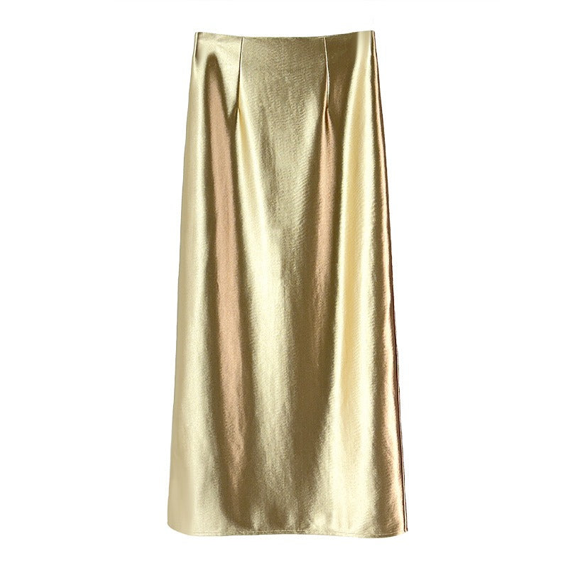 Pre Order:  High End Solid Shiny Satin Skirt