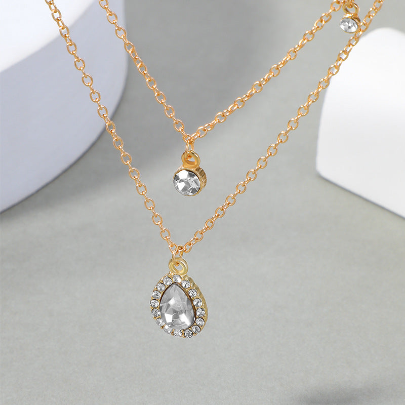 Pre Order:  Water Drop Diamond Clavicle Chain Necklace