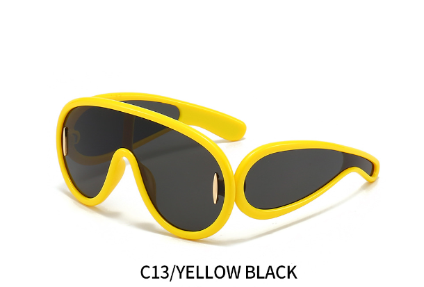 Pre Order:  One-piece Oval Large Frame Sunglasses