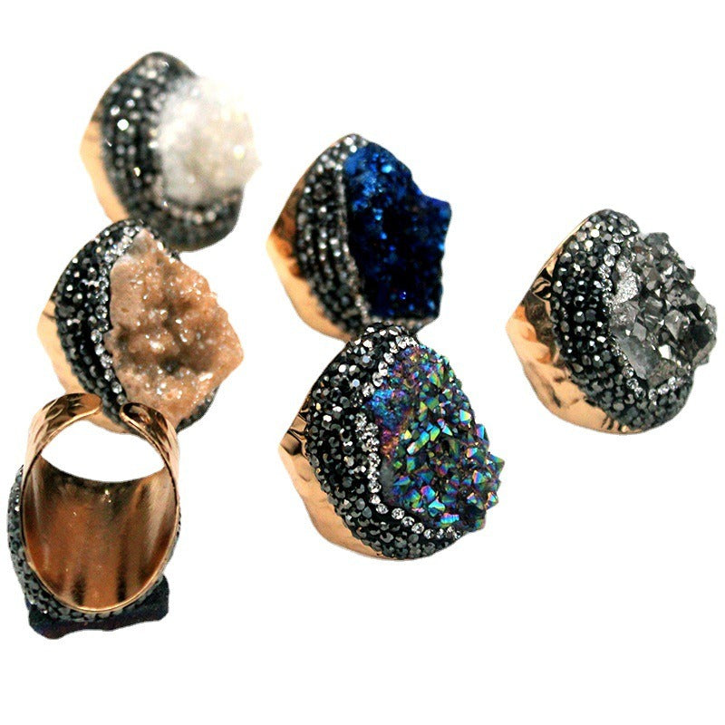 Pre Order:  Crystal Clusters Adjustable Ring