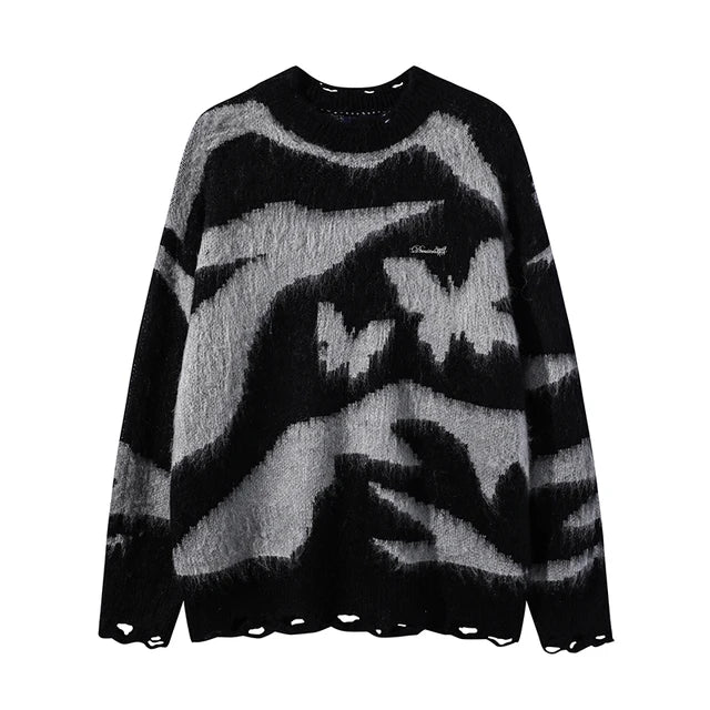 Pre Order:  Butterfly Jacquard Knitted Sweater