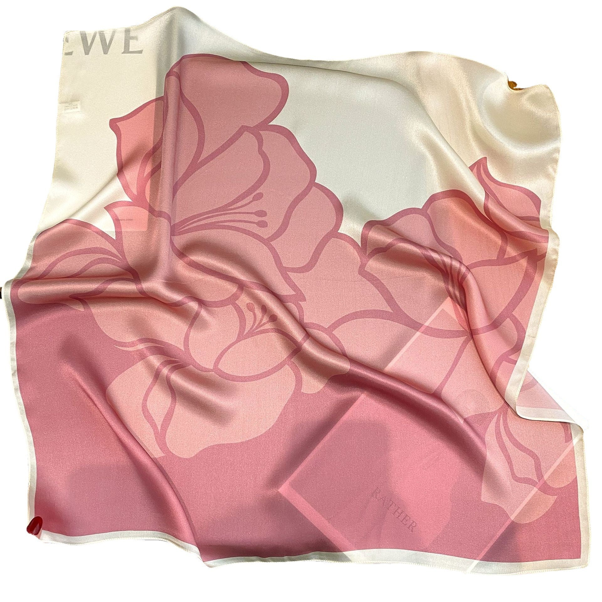 Pre Order:  Elegant Floral Mulberry Silk Square Scarf