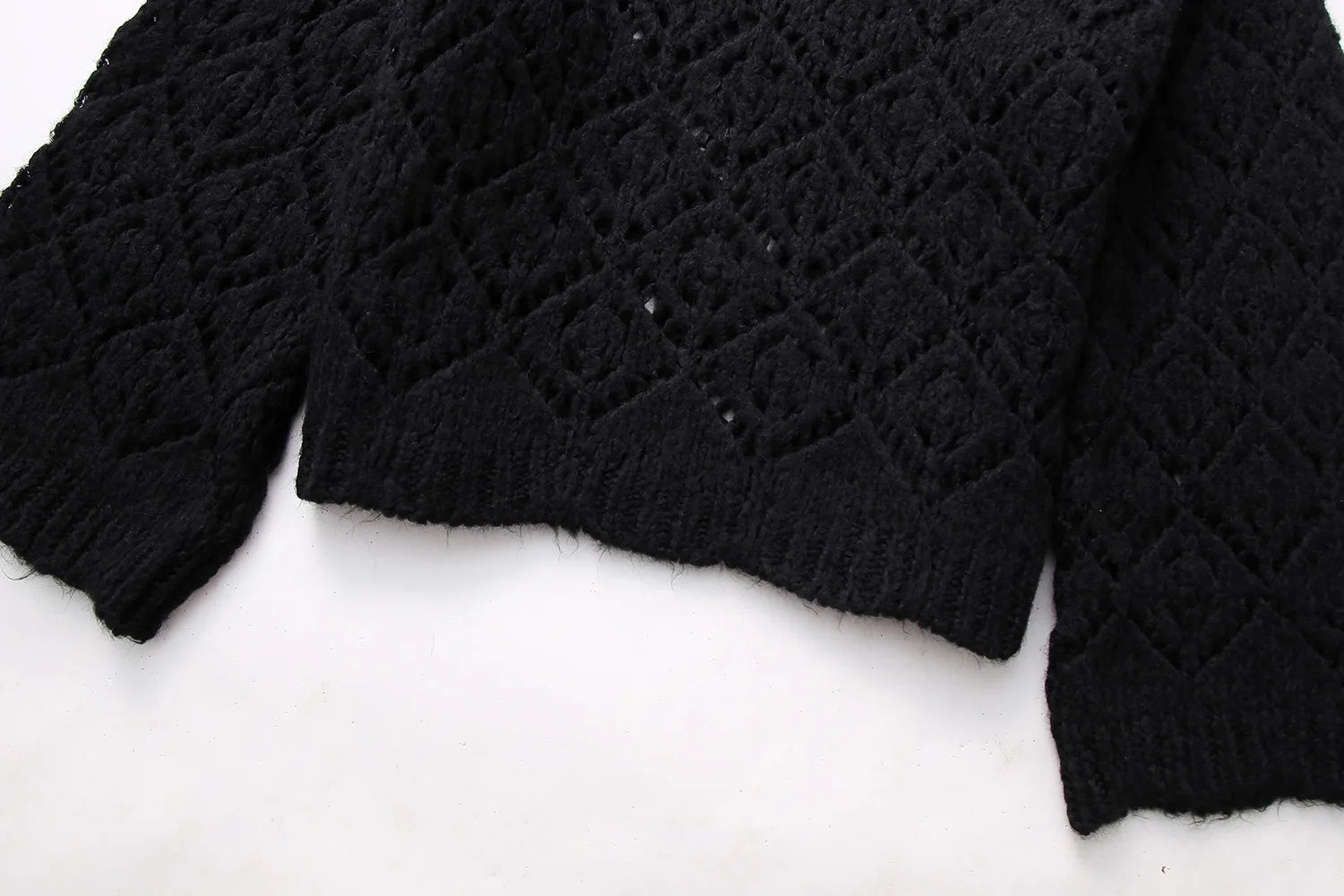 Pre Order:  Diamond Pointelle Knitted Sweater