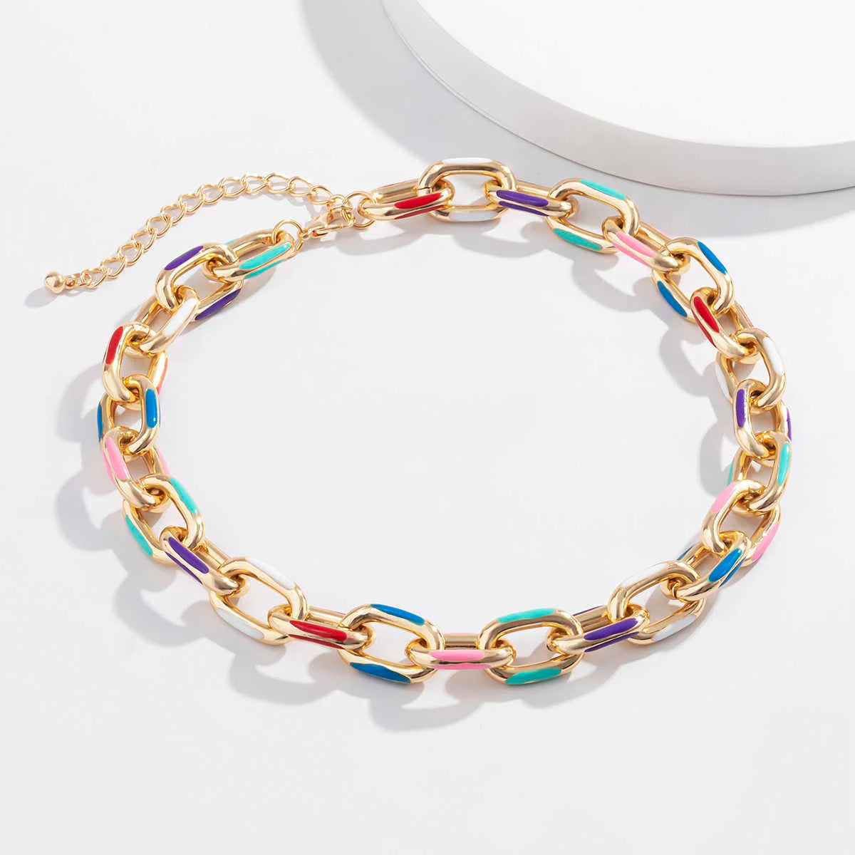 Pre Order:  Rainbow Chain Plated Gold Necklace