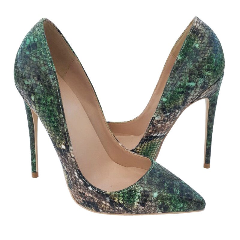 Pre Order:  Green Snake Pattern Stiletto Pumps