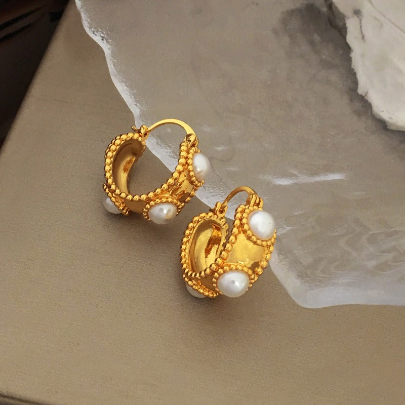 Pre Order:  Ancient Style Hoop Earrings