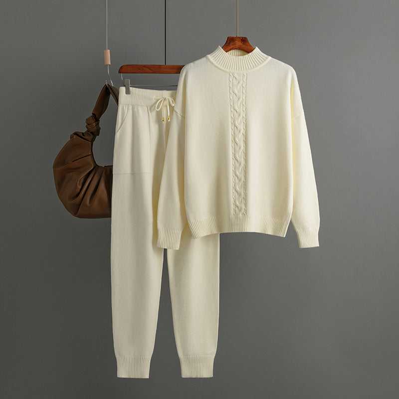 Pre Order: Fried Dough Twists Knitting Sweater + Pants Set