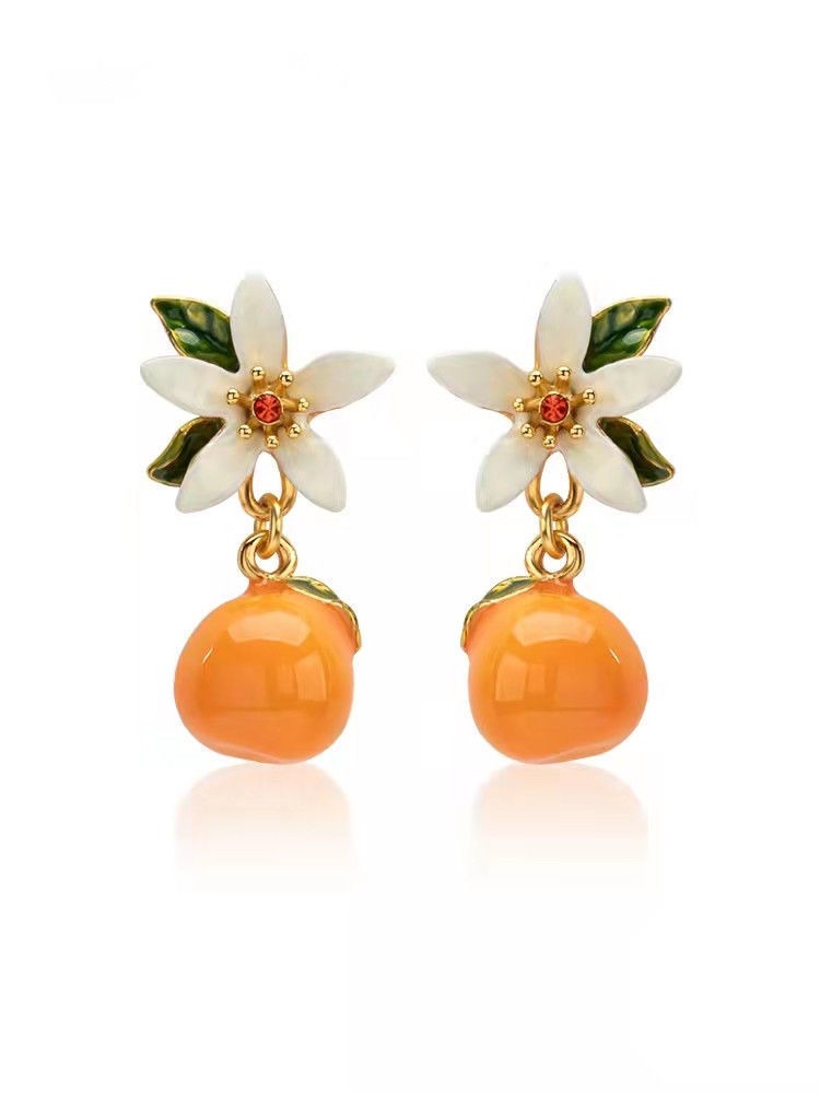 Pre Order:  Citrus Gardenia Earrings + Necklace