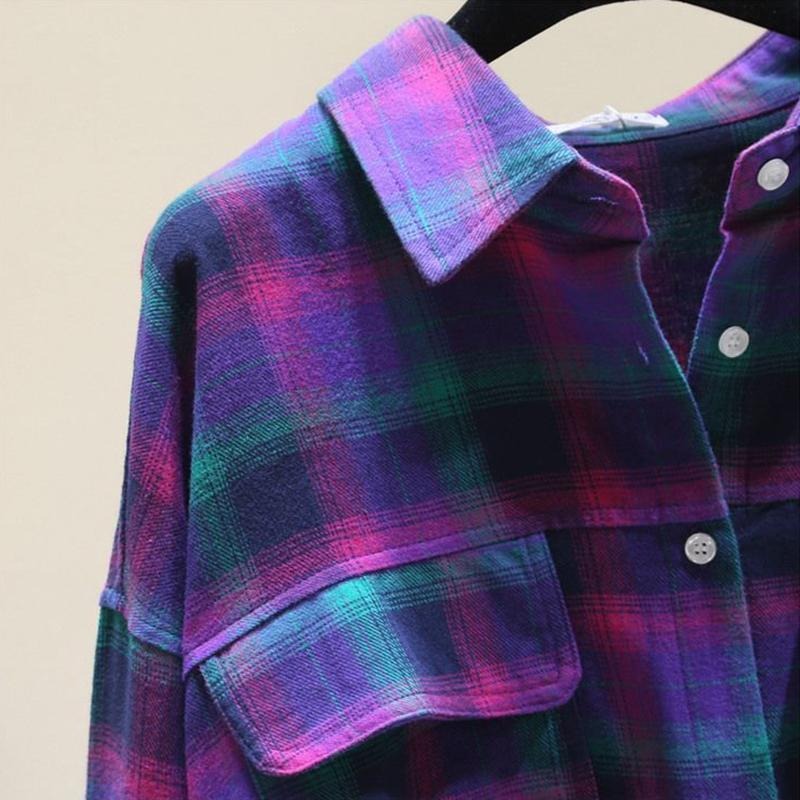 Pre Order:  Casual Plaid Long Sleeved Shirt