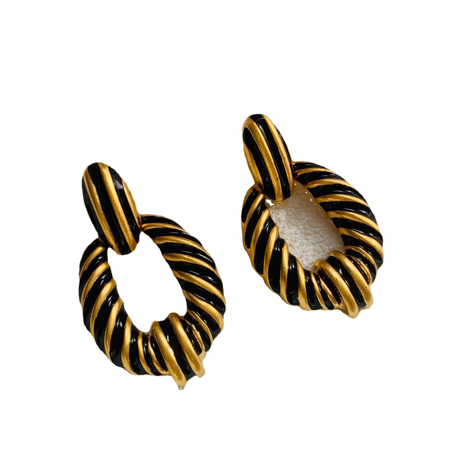 Pre Order:  Black Droplet Vintage Clip Earrings