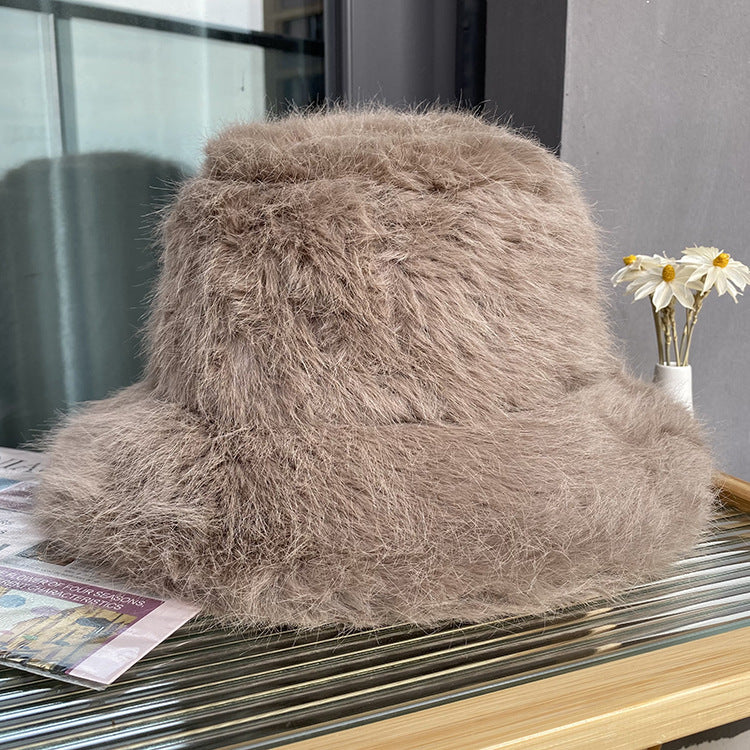 Pre Order:  Warm Thick Faux Fur Bucket Hat