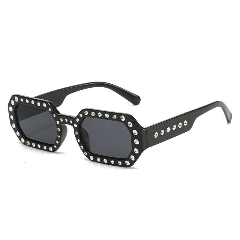 Pre Order:  Diamond Inlaid Small Frame Sunglasses