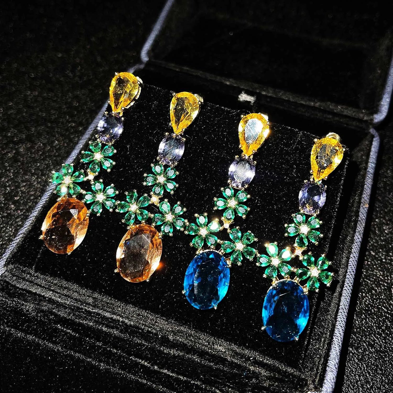 Pre Order:  Bohemian Colorful Zircon Earrings