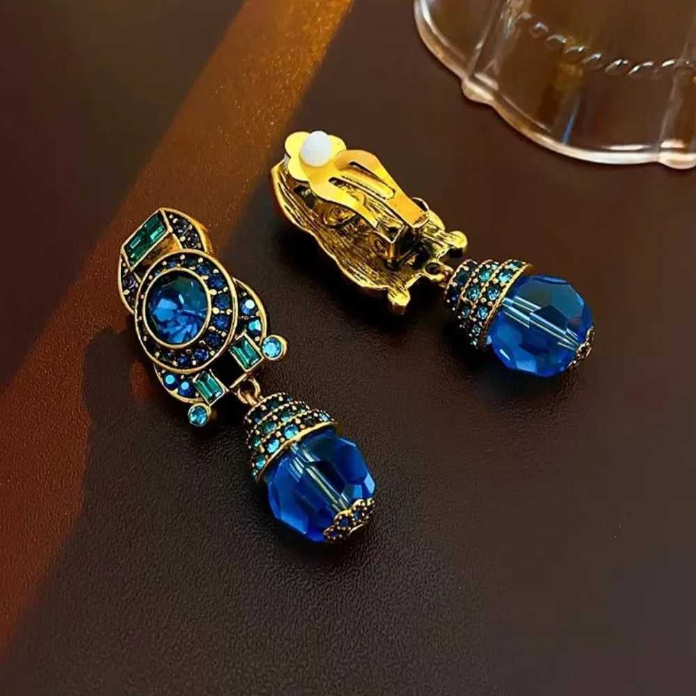 Pre Order:  Azure Dangling Clip Earrings