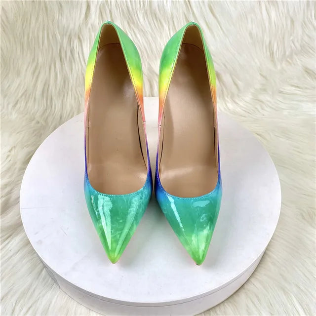 Pre Order:  Gradient Multicolor Glossy Stilettos