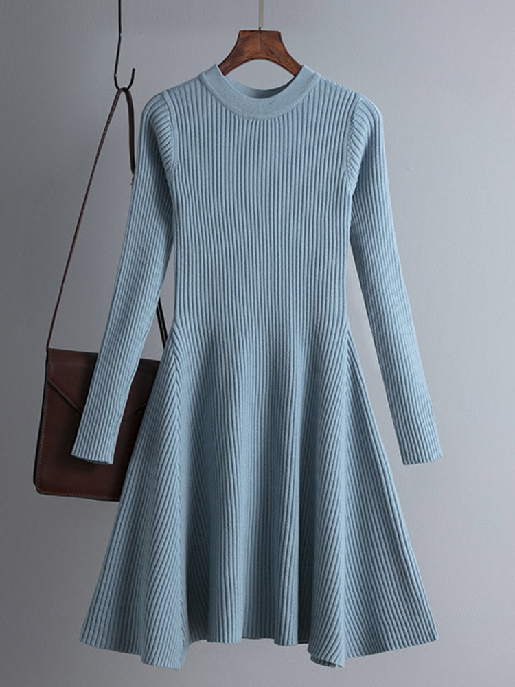 Simple Chic A-Line Thick Sweater Dress