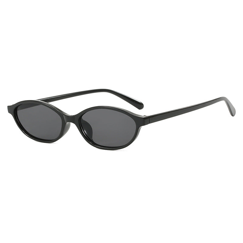 Sleek Oval Cat-Eye Sunglasses