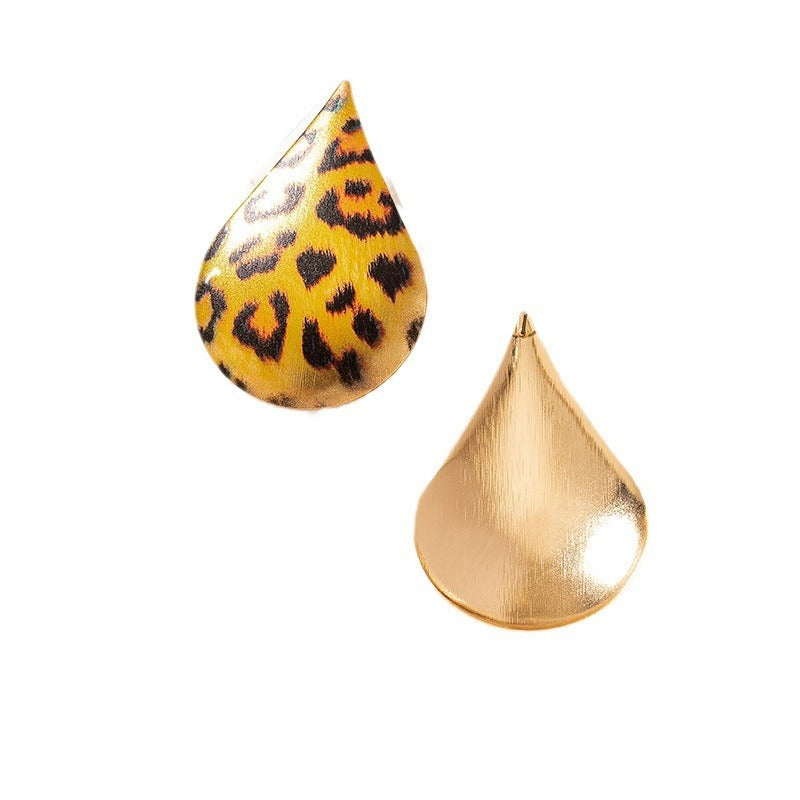 Pre Order:  Yellow Leopard Waterdrop Stud Earrings