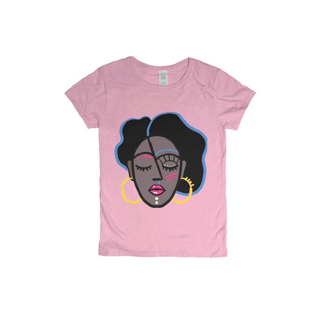 Mocha Afro Pink T-Shirt