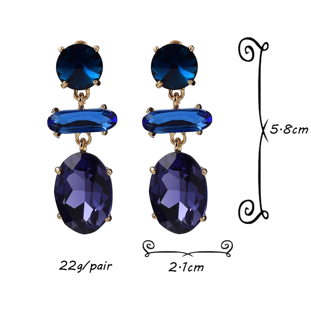 Pre Order:  Colored Gemstones Dangle Earrings