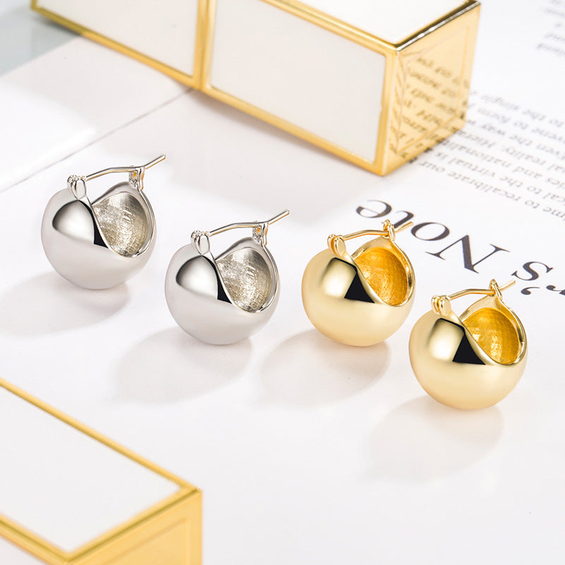 Pre Order:  Hollow Ball Huggie Earrings