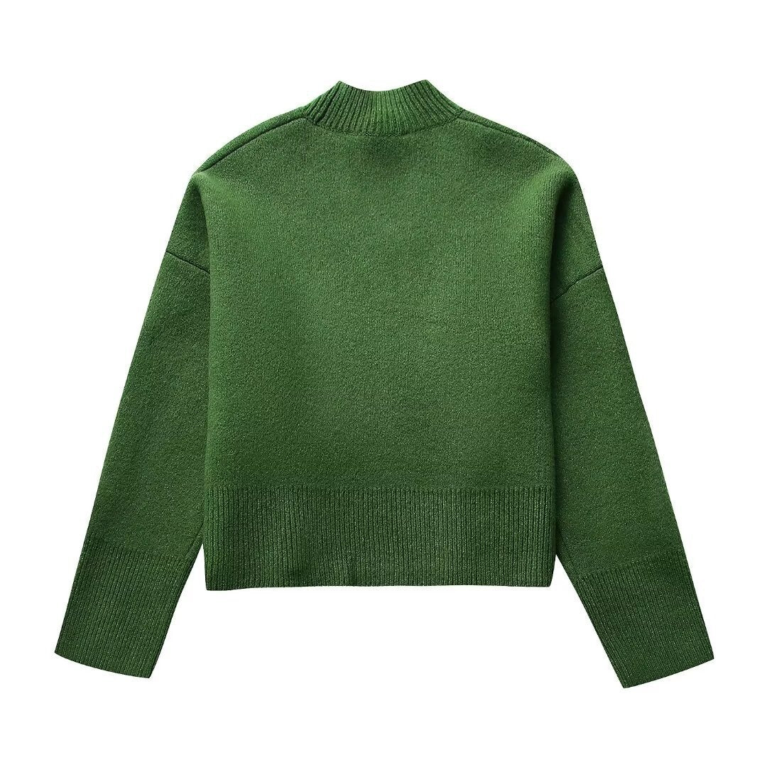 Pre Order:  Green Knitted Loose Ribbed Set