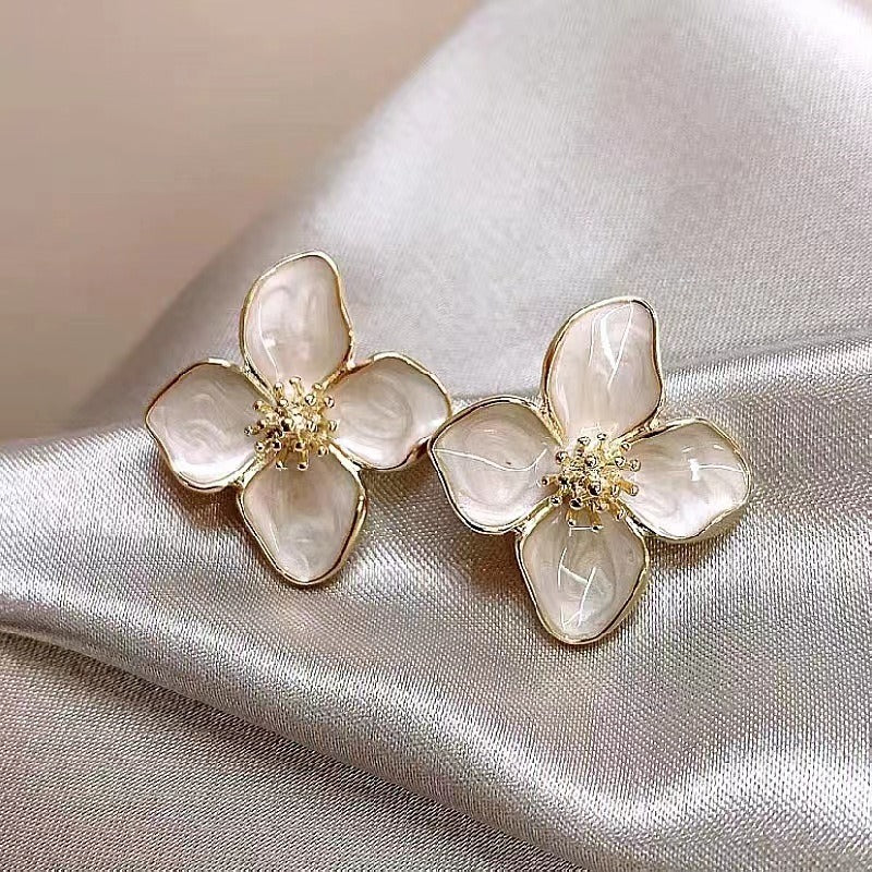 Pre Order:  Glazed 3D Flower Earrings